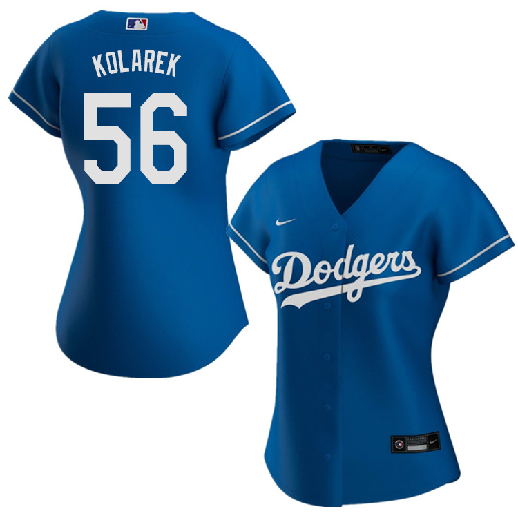 Nike Women #56 Adam Kolarek Los Angeles Dodgers Baseball Jerseys Sale-Blue